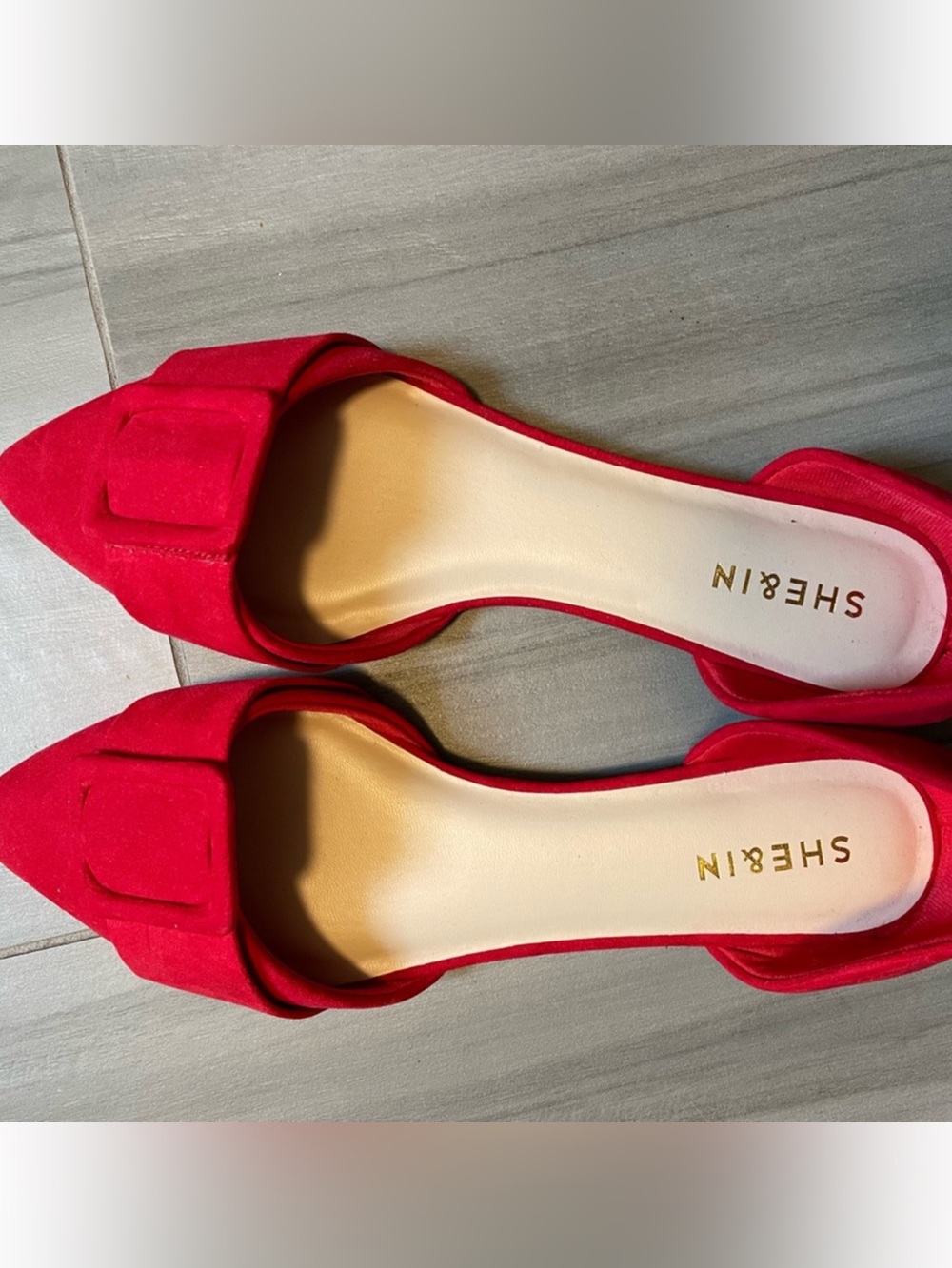 NWT Red D’orsay Flats